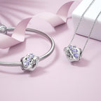 JIAYIQI Heart June Birthstone Charm for Pandora Charms Bracelet