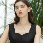 EleQueen 3Pcs Rose Flower White Rose Gold Plated Child Jewelry Set