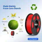 ANYCUBIC PLA Filament 1.75mm Bundle, 3D Printing PLA Filament 1.75mm Dimensional Accuracy +/- 0.02mm, 1KG Reusable Spool (2.2 lbs), 4KG Red + Green + Blue + Yellow