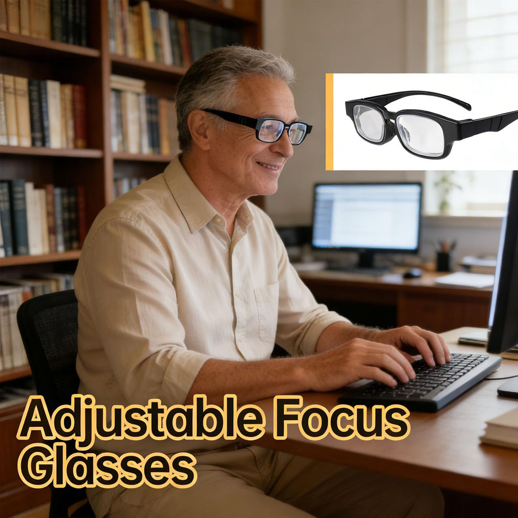 Zoometra Adjustable Eye Glasses for Women Men, Auto Focus Glasses Self Adjusting, Anti Blue Light Multi Point Eyeglasses (1)