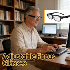 Zoometra Adjustable Eye Glasses for Women Men, Auto Focus Glasses Self Adjusting, Anti Blue Light Multi Point Eyeglasses (1)