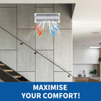 Air Vent Deflectors 2-Pack Set of Super Strong Magnetic Heat-Resistant, Floor Vent Deflectors Easily Adjustable from 8 to 14 Inches,Vent Deflectors for Vents/Walls/Ceilings/Floors