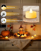 Amagic 100 Pack Battery Operated Tea Lights Candles, Fake Tealights Candles, Flameless LED Tea Lights for Halloween, Wedding, Votive, Festival, Table Decor(100 Pack, Warm White)