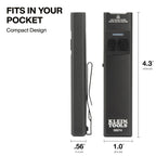 KLEIN TOOLS 56074 EDC Pocket Flashlight with Green Laser, Three Brightness Modes up to 1000 Lumens with Turbo Mode, Built-in Floodlight, <1mW, 510 to 530nm, Class 2, Rechargeable