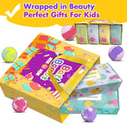 Bath Bombs for Kids with Surprise Inside, 32 Pack Bath Bombs with Land & Sea Animal Toys, Handmade Fizzy Bubble Children Bath Ball Gift Set for Kids Birthday, Christmas, Mothers Day Gifts for Daughter