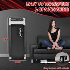 Yagud Under Desk Treadmill, Walking Pad for Home and Office, 2.5 HP Portable Walking Jogging Running Machine with Remote Control and LED Display, Silver
