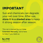 Lime Ultra-Durable Pool Skimmer Net – Deep Fine Mesh for Efficient Leaf & Debris Cleaning, Fits Standard Pool Poles (Net Only, No Pole)