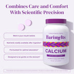 Barimelts Calcium Citrate with Vitamin D3 & Magnesium, 120 Smooth-Dissolving Tablets (1-Month Supply), Bariatric Calcium Supplements for Women, Natural Berry Flavor