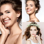 JMScape 34 Pairs Gold Hoop Earrings Set for Women, Fashion Drop Dangle Packs Black Hearts Multipack Hypoallergenic for Valentine's Day Gifts