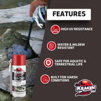 Kraken Bond Black Spray Waterfall Foam Sealant - (2x12oz) Expanding Polyurethane Pond Foam Sealer Black, UV Resistant Insulating Spray for Landscape & Exterior, Straw Use, 2 Pack