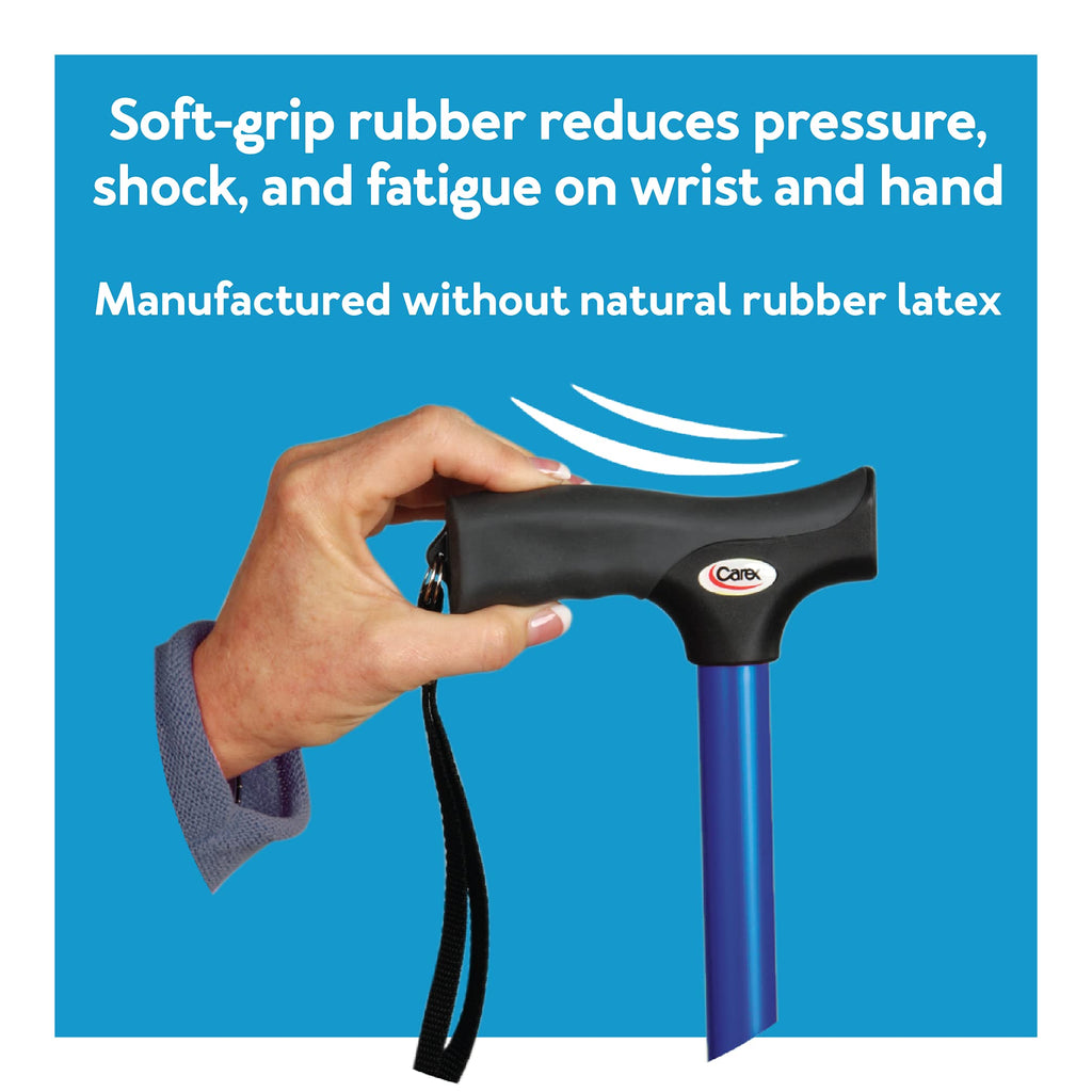 Carex Health Brands FGA52000 Black Soft Grip Derby Cane