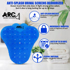 ARC Urinal Screens - Anti-Splash Urinal Screens Deodorizer (10 Pack) | Urinal Cake | Long Lasting Scent to Eliminate Odors | Used for Bathrooms in Bars, Restaurants, Schools, and other Businesses