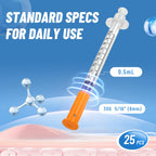 0.5ml 30G 5/16 Inch Lab Tools, Individually Wrapped 25 Pack