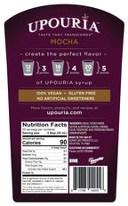 Sunny Sky Upouria Coffee Syrup Variety Pack - French Vanilla, Mocha, and Caramel Flavoring, 100% Vegan, Gluten Free, Kosher, 750 mL Bottle - 3 Coffee Syrup Pumps Included