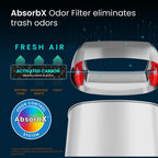 iTouchless 16 Gallon / 61L Open Top Commercial Trash Can | 2 Odor Filters