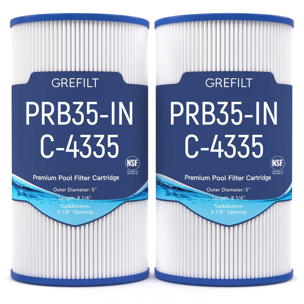 Grefilt Hot Tub Filter Compatible with Pleatco PRB35-IN, R173431, Guardian 409-219, Spa Filter for Filbur FC-2385, Unicel C-4335, 35 sq.ft, 2-Pack