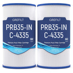 Grefilt Hot Tub Filter Compatible with Pleatco PRB35-IN, R173431, Guardian 409-219, Spa Filter for Filbur FC-2385, Unicel C-4335, 35 sq.ft, 2-Pack