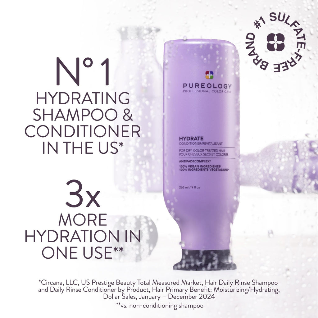Pureology Hydrate Conditioner – Moisturizes Dry & Color-Treated Hair