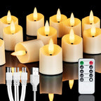 Homemory 6 PCS Rechargeable LED Flameless Votive Tea Lights