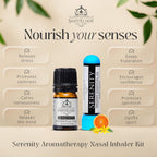 Serenity Aromatherapy Nasal Inhaler Kit – DIY 3-Pack with Essential Oil Blend, Calm Mood & Stress Relief, Premium Gift Set