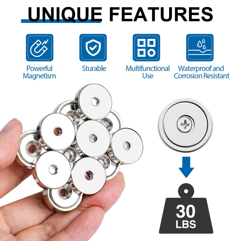 LOVIMAG Magnets Neodymium Magnet 30LBS Strong Heavy Duty Rare Earth 12P