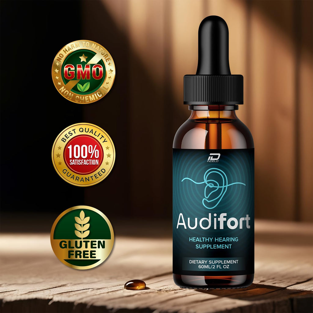 Audifort Drops - Audifort Pro 24, Audifort Pro Liquid Ear Ringing Relief, Audifort Reviews (1 Pack – 1 Month Supply)