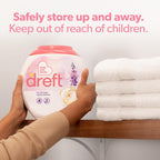 Dreft Laundry Detergent Pacs, Lightly Scented, Lavender, For Baby and Family, XL Pacs, 25 Count (Pack of 4)