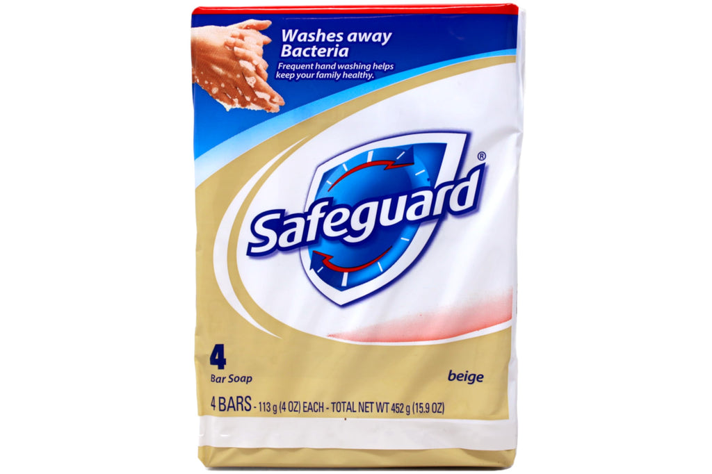 Safeguard Antibacterial Hand Bar Soap 4 Oz, 4 Bars Each, Pack of 8, (32 Total Bars)