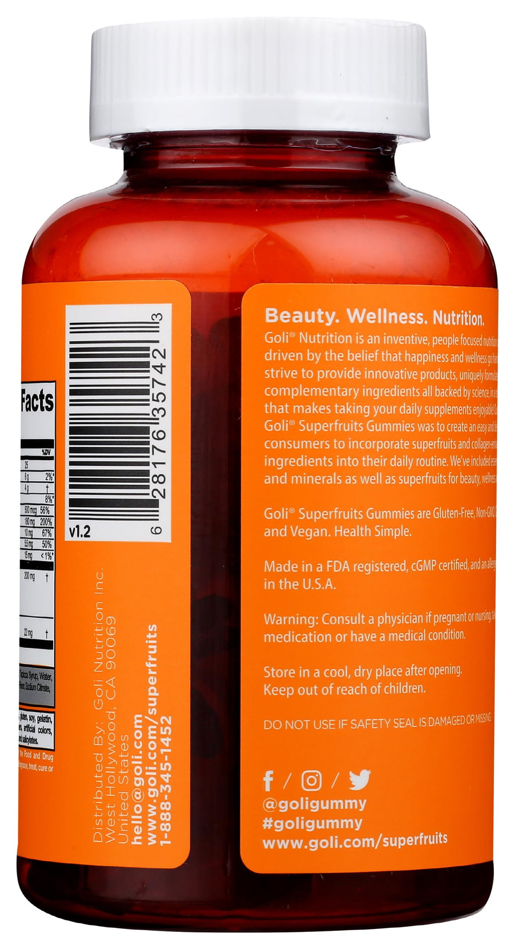 Goli Nutrition, Gummies Superfruits Mixed Fruit, 60 Count