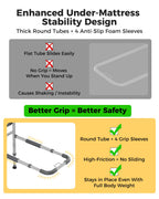 Bed Rails for Elderly Adults Safety, Bedrails for Elderly Adults Grab Bar Bed Handrails, Cane for Seniors with Non-Slip Ergonomic Handle and Storage Pocket, Fit Twin, Full, Queen, King