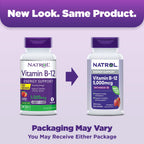 Natrol B12 Vitamins 5000 mcg, Fast Dissolve Vitamin B12 Supplement Supports a Healthy Nervous System and Energy Metabolism, 200 Tablets, Up to a 200 Day Supply