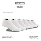 adidas Men's Athletic Cushioned Low Cut Ankle Socks 6 Pairs