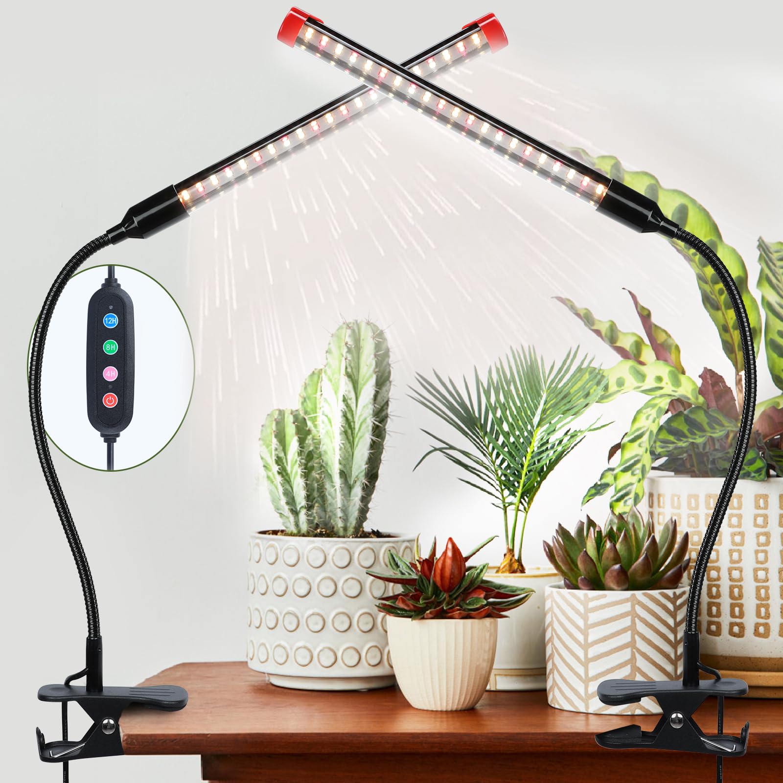 Game Changer! FECiDA 2026 2Pack Clip on Grow Lights for Single Pot Plant