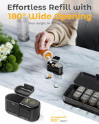 Pillex AM & PM Pill Organizer 7 Days, Weekly Pill Case 2 Times a Day, Pill Box 7 Day, Medicine Pill Organizer for Travel, Vitamins, Fish Oils, Supplements