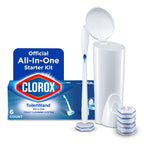 Clorox ToiletWand Toilet Cleaning Kit, ToiletWand, Caddy and 6 Refills, Pack of 6 (Pack May Vary)