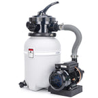 CHOOSMO 10 Inch Sand Filter Pump for Above Ground Pools, 2220 GPH 1/4 HP Pool Filtration System, 30 lb Sand Tank, 6-Way Valve, Hose Adapters, 115V, for 3,000–6,500 Gal Pools