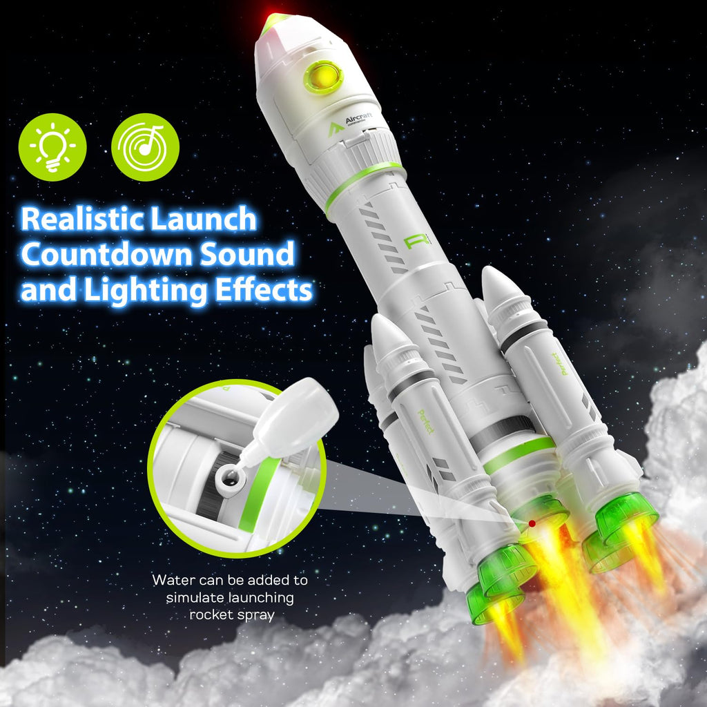 TOY Life Space Toy Rocket Toys for Kid Shuttle with Astronaut Spaceship Planet Stem with Christmas Spaces Station for Boy 3 4 5 6 7 8, Gift for Age 3+