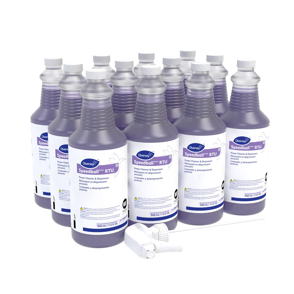 Diversey Speedball Power Cleaner & Degreaser, RTU Spray, 32 oz, 12 Pack