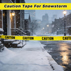 SWRT 2 Rolls Premium Yellow Caution Tape, 3 Inch x 1000FT(Total 2000FT) Bright Hazard Tape with Bold Black Text for Danger Zones/Sporting Events, Construction Tape for Crime Scenes/Halloween Decor