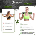 NEALFIT Barbell Pad Squat Pad for Squats���Squat Bar Pad���Great for Weightlifting,Lunges and Hip Thrusts���Foam Sponge Pad���Fit Standard and Olympic Bars Perfectly (Army Green)