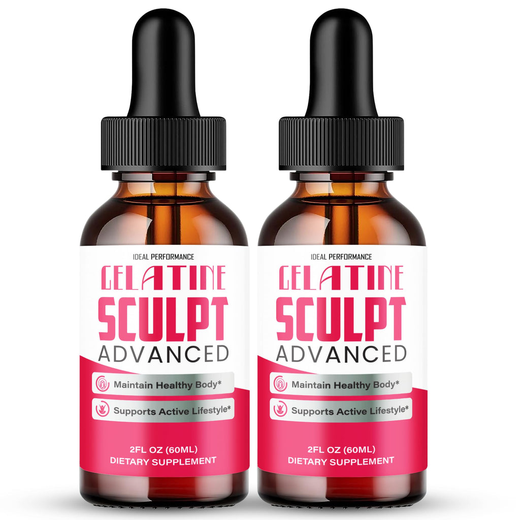 Gelatine Sculpt Drops, Official Gelatine Sculpt Supplement Dropper, All Natural Keto Liquid Droppers, Advanced Formula Sustain Active Lifestyle & Fitness Goals, GelatineSculpt Reviews (2 Pack)
