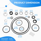 usvehj Replace for Hayward SP1580 Pump Seal Kit O-Ring Seal Gasket Rebuild Repair Kit Complete Pump Rebuild Repair Kit Fit for Hayward Power-Flo LX, SP1580 Series Pumps