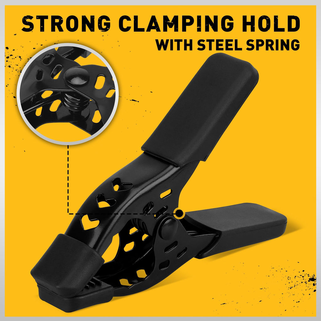 20-Piece Spring Clamps for Woodworking/Backdrop Stand/Pool Cover / 4-inch Tarp Clamps Heavy Duty Clips Spring Clips Metal Clamp Large Heavy Duty Clamps