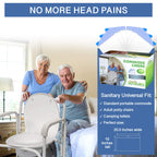 Commode Liners - 100 Strong Portable Commode Toilet Bags - Easy to Use Bedside Commode Liners - Bedside Toilet Potty Liners That Support Dignity of Seniors - No Buckets to Wash - NO Absorbent Pad