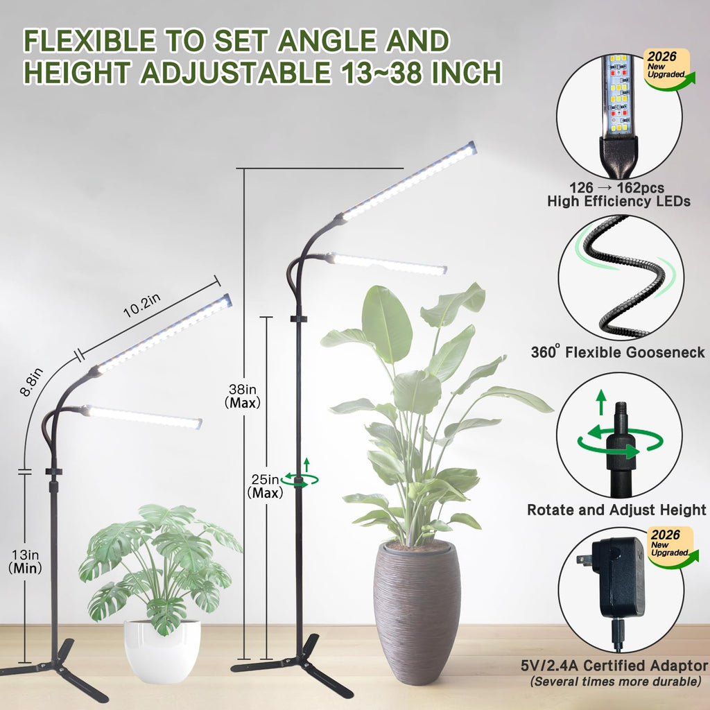 CalKoo Professional Grow Lights for Indoor Plants Growing, Full Spectrum