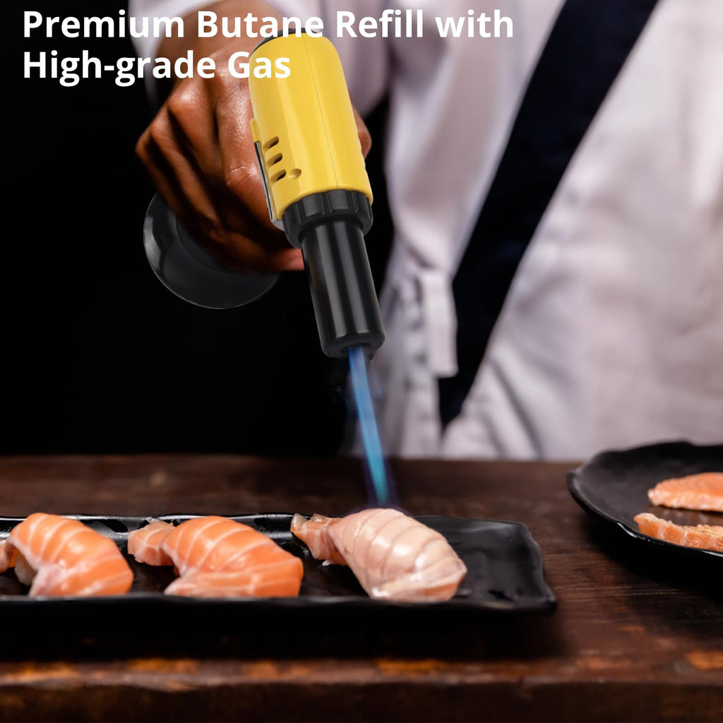 TBTeek Butane Refill, Ultra-Refined Lighter Fluid Refill, 100ml Butane Fuel Refill, Butane Canister for Torch Lighter, Butane Torch, Kitchen Blow Torch (2 Can)