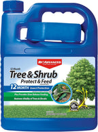 BioAdvanced 12 Month Tree & Shrub Protect and Feed Concentrate - Mix & Pour - Insect Control and Plant Food - Up to 12 Months Protection - 64 oz Bottle