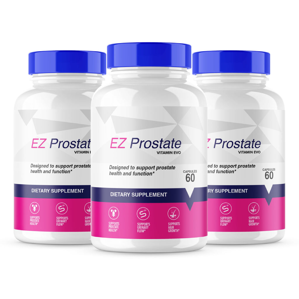 (3 Pack) EZ Prostate Capsules, Official EZ Prostate Supplement, EZProstate Pills, EZProstate Support Supplement, Advanced Formula for Health and Wellness, 3 Month Supply 90 Servings (180 Capsules)