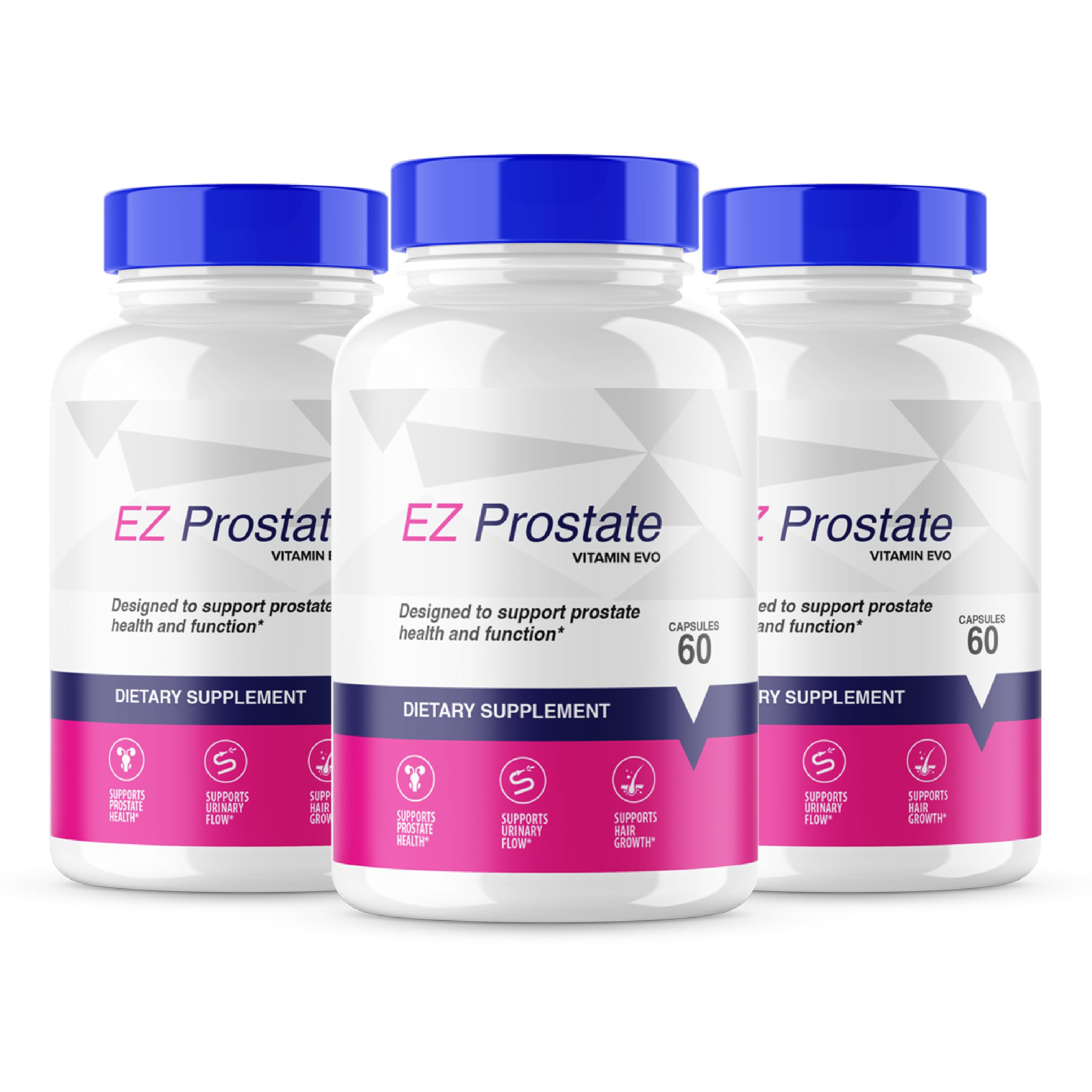 (3 Pack) EZ Prostate Capsules, Official EZ Prostate Supplement, EZProstate Pills, EZProstate Support Supplement, Advanced Formula for Health and Wellness, 3 Month Supply 90 Servings (180 Capsules)