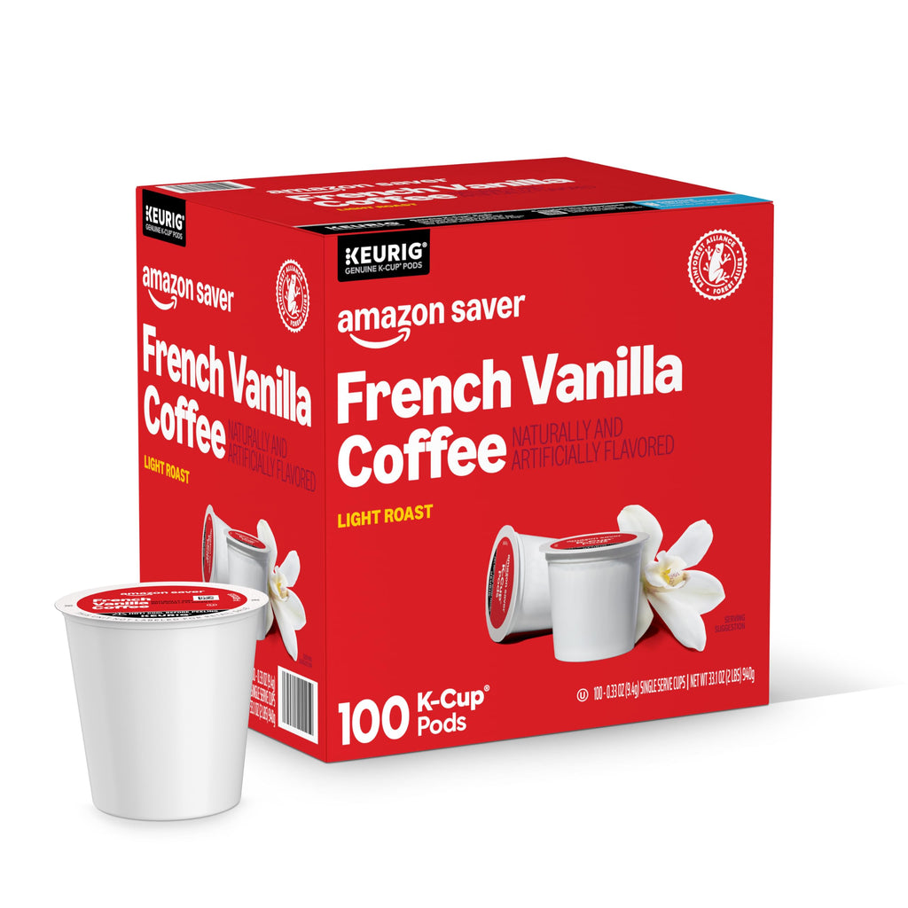 Amazon Saver French Vanilla Light Roast Coffee Pods 100 ct